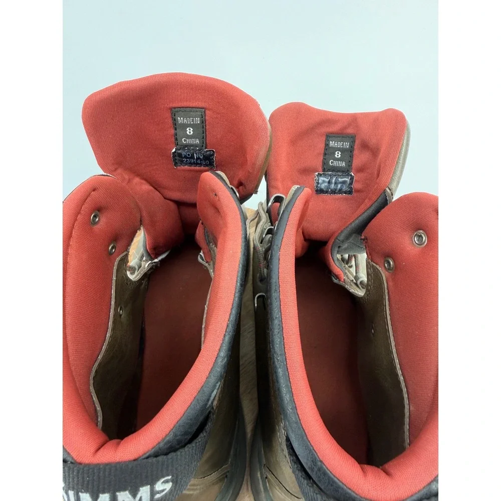 Simms Freestone Wading Boots Mens 8‎ Brown Felt Sole Fly Fishing Gear 23914-00